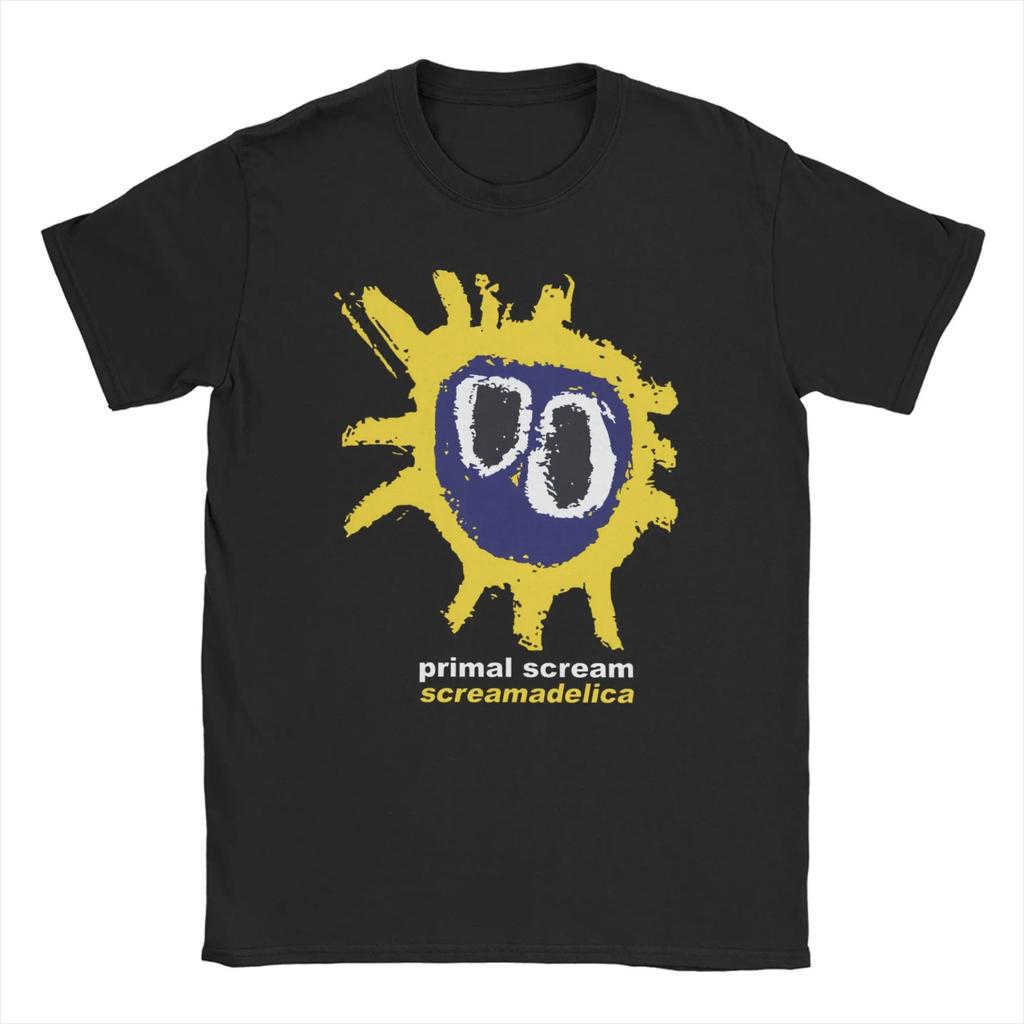 Primal Scream Screamadelica Bavlněné Unisex Tričko s Kulatým Výstřihem Nový Přírůstek