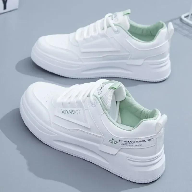 New Women SneakersThick-soled Small White Shoes Women's Breathable Student Board Shoes Thick-soled Platform Shoe 35-40