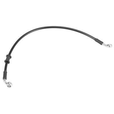 Motoforti Tuyau de Frein d'Embrayage de Moto Tuyau Hydraulique Renforcé Moto Acier Inoxydable 28°+90° Noir 50cm