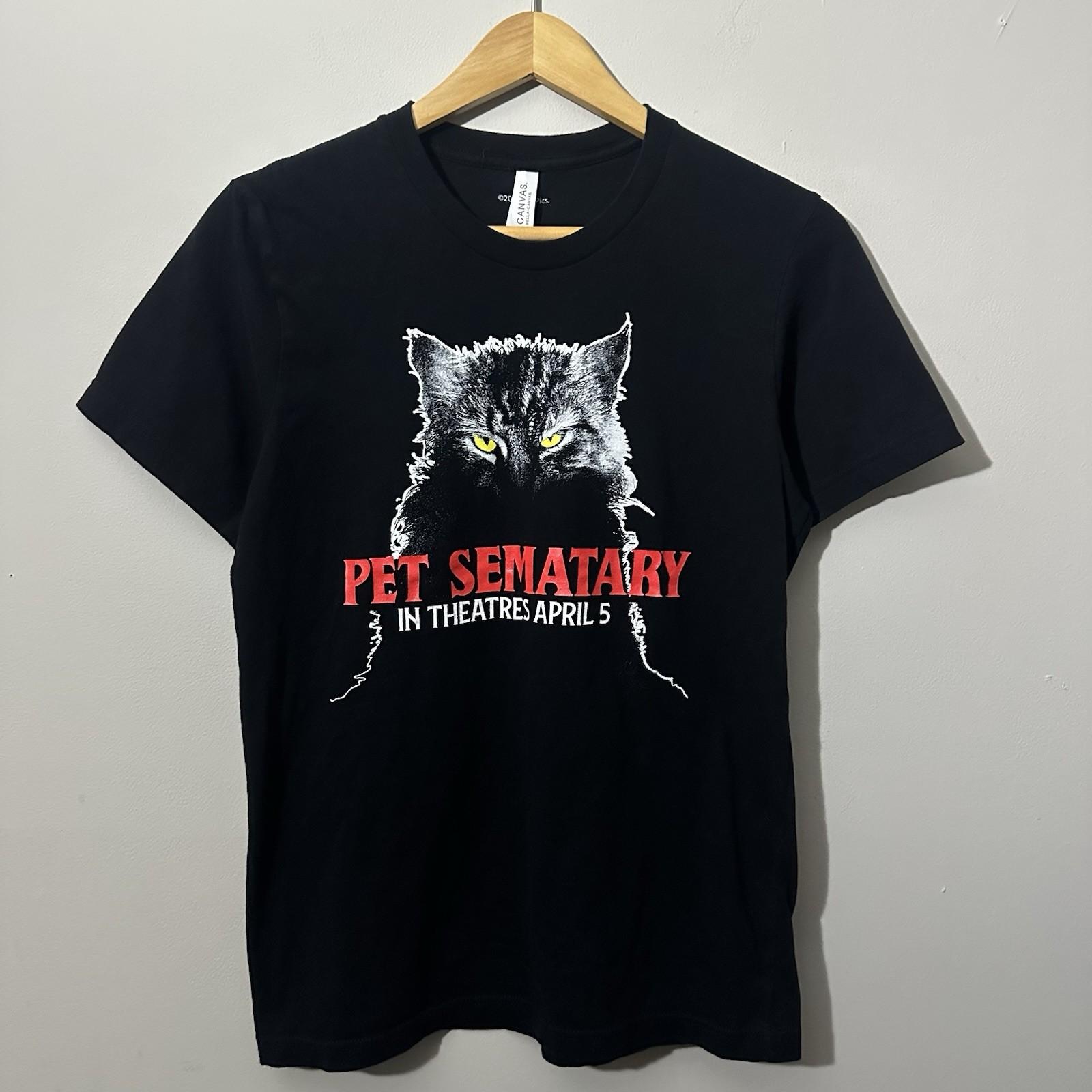 Pet Sematary 2019 Remake Movie Promo T Size Medium Stephen King Horror Cat Unisex T-Shirt M