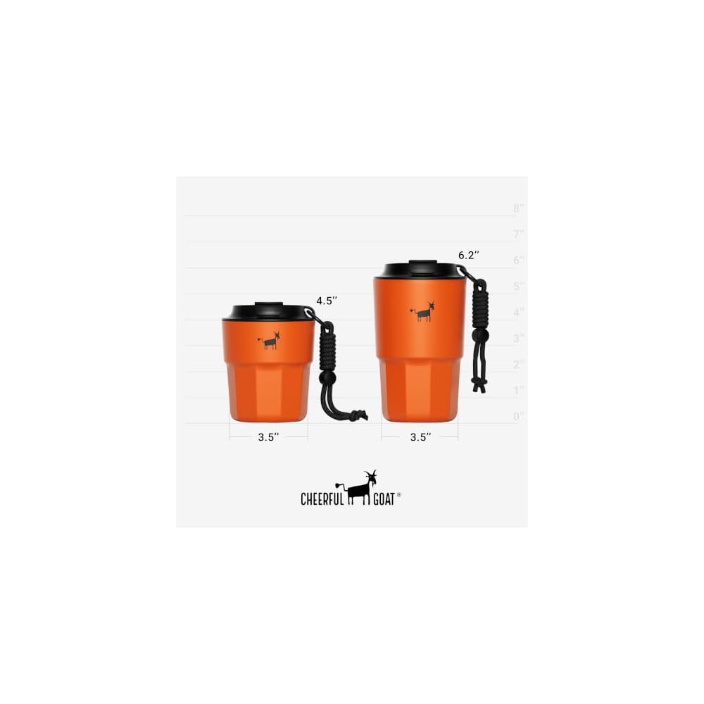 CHEERFUL GOAT Blend Tumbler Stainless Steel Travel Tumbler with Ceramic Liner, 450ml, Gray