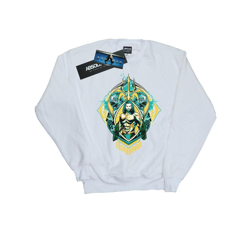 DC Comics Mens Aquaman The Trench Crest Sweatshirt