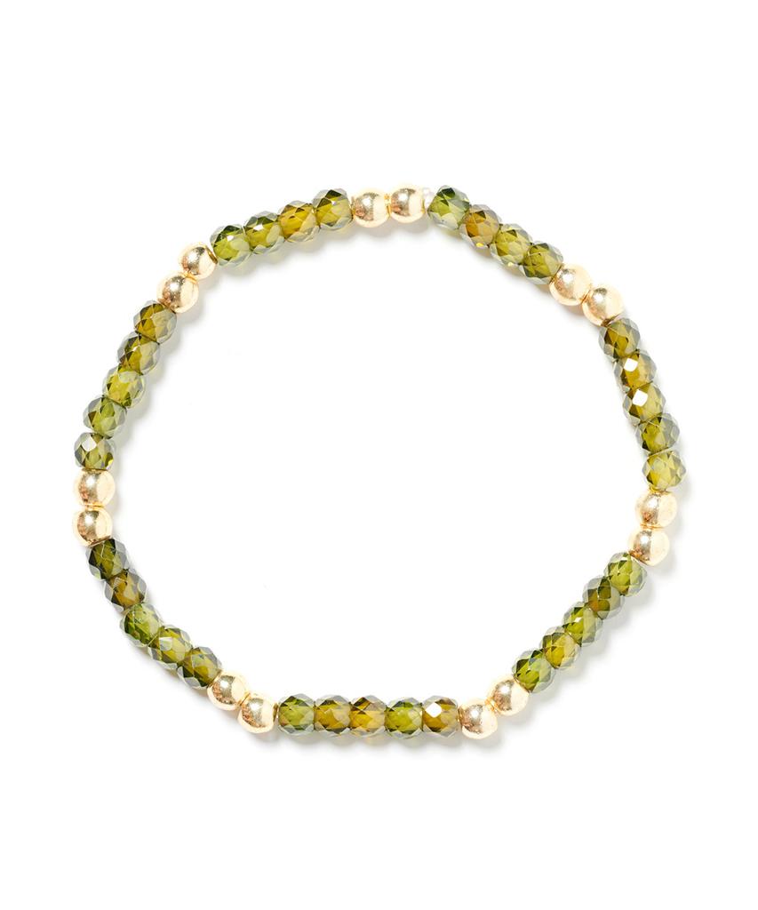 Polalita Gold Olive Mix Bracelet (Plt-Br-057_Gn)