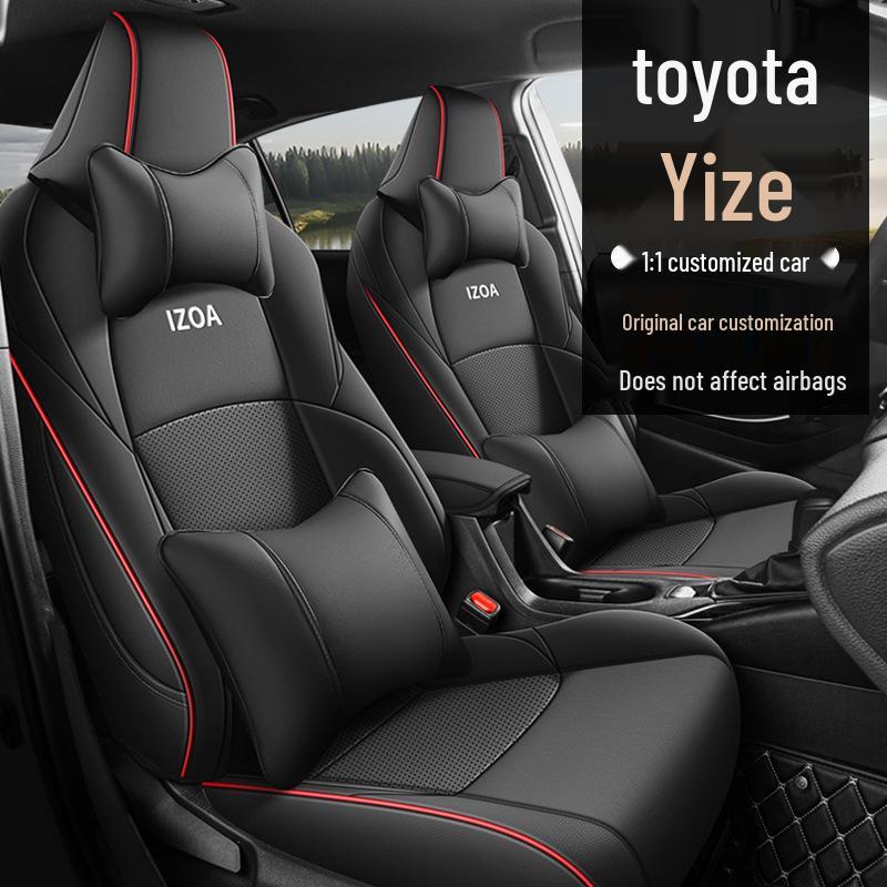 Toyota IZOA CHR Leather Car Seat Covers, Universal, All-Season, Fully Enclosed Cushions.