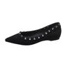 Inner Height Increase Temperament Pointed Willow Single Shoes Women's Shoes Spring and Autumn New Spring Apricot Gentle Commuting Ladyshoes