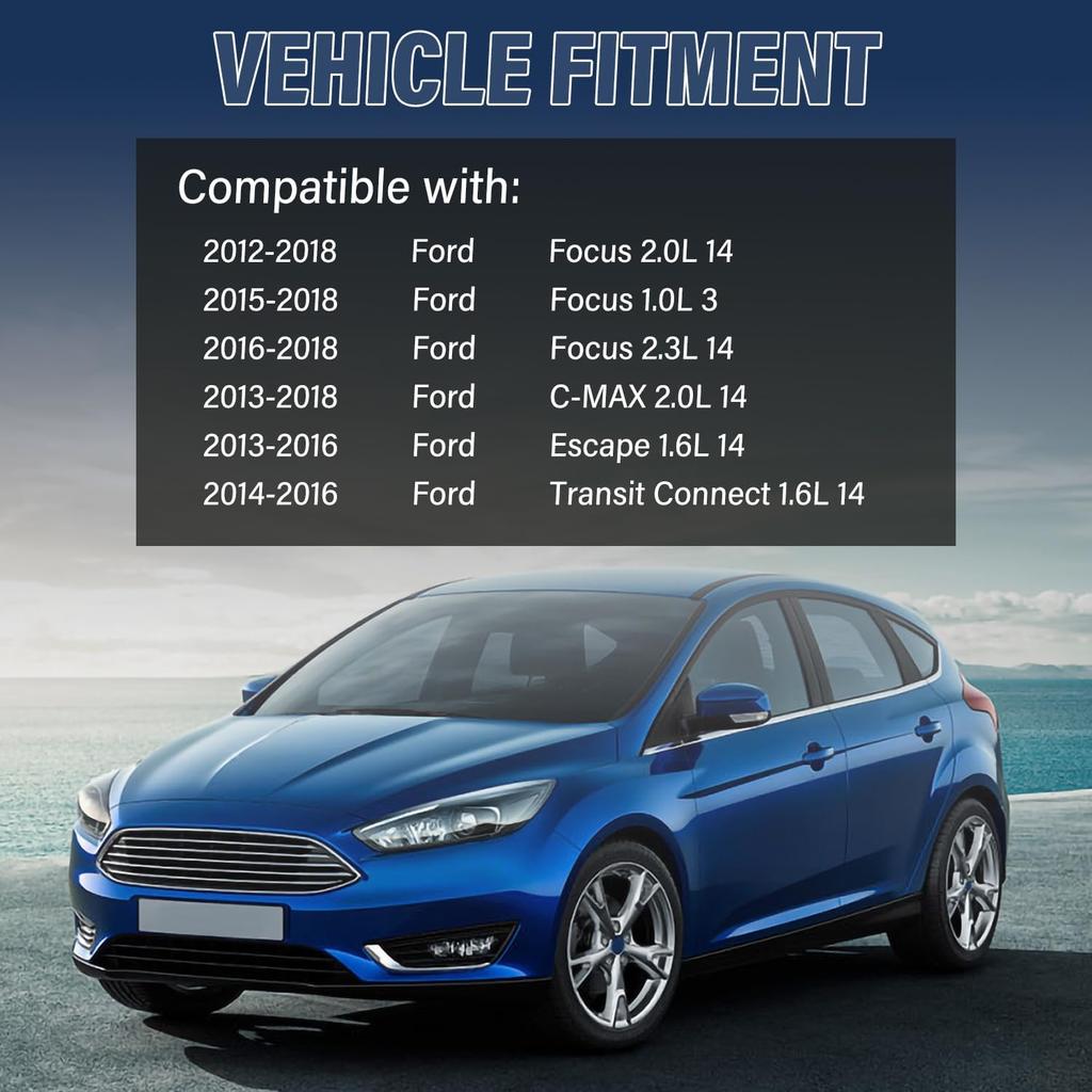 603-382 Front Engine Coolant Recovery Reservoir Tank With Cap, Compatible With 2012-2018 Focus 2013-2016 Escape 2013-2018 C-Max 2014-2016 Transit