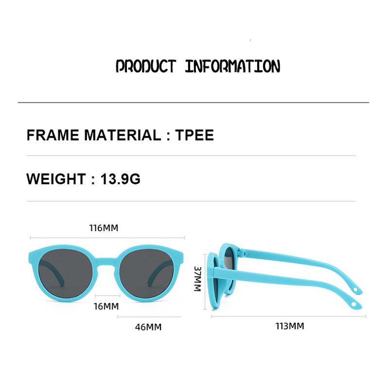 Baby Sunglasses For 0-5Years Old Outdoor Eye Protection And Sun Protection Children's Silicone Polarized Sunglasses