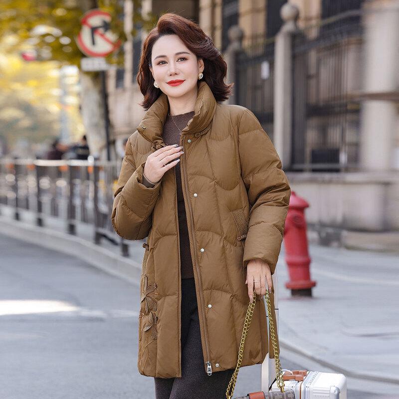 YAYA Women's Winter Mid-Length Down Jacket