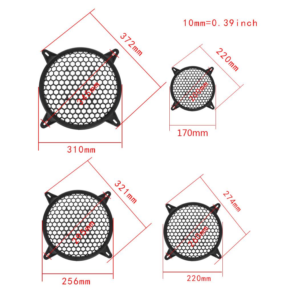 Hexagon Hole Speaker for Protection Cover Loudspeaker Protective Mesh Cover 6 Inch 8 Inch 10 Inch 12 Inch Audio Stereo