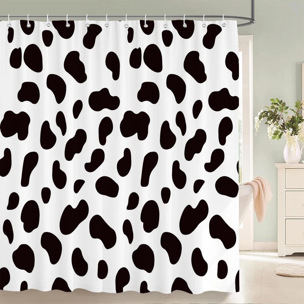 Simple Geometric Pattern Fabric Shower Curtain Bathroom Curtains  Stripes Mosaic Bath Screen Waterproof Polyester with 12 Hooks