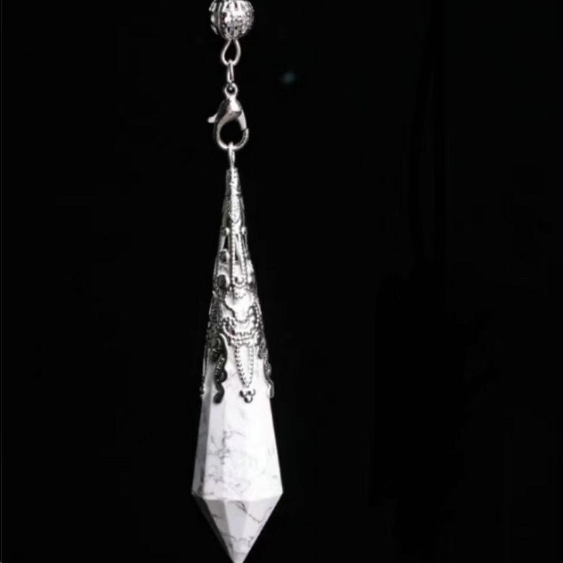 Natural Crystal Pendant with Smoky Quartz, Amethyst, Brown Quartz, Obsidian, Tiger's Eye, and White Crystal