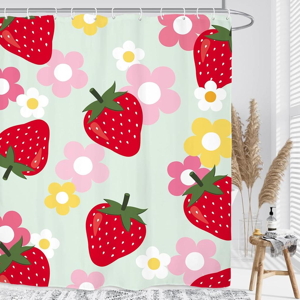 Abstract Matisse Flower Shower Curtain Retro Vintage Aesthetic Minimalist Black Modern Bathroom Set Accessories Decor with