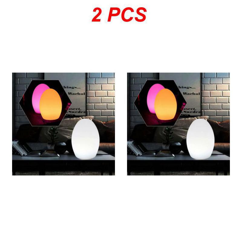 LED Night Lights USB Rechargeable Egg Shape RGB Pat Light Baby Feeding Sleeping Eye Protection Lamp Outdoor Bar Table Lamp