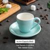 Colored Glaze 80ml Espresso & Latte Cup Set