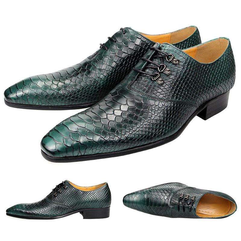 Scarpe da Uomo alla Moda di Lusso in Vera Pelle Stampa Artigianale Designer per Abito da Sera Matrimonio Oxford di Alta Qualità Miglior Regalo