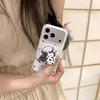 Korean Plaid Cat Headphones Magnetic iPhone Case for 17 Pro Max/16/15/14