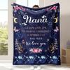 GUOYU Blanket 1pc Blanket Dark Blue Gift For NANA 3D Printed Cozy Fluffy Flannel Blanket for Home Living Room Bedroom Decor 2026 New Year Gif
