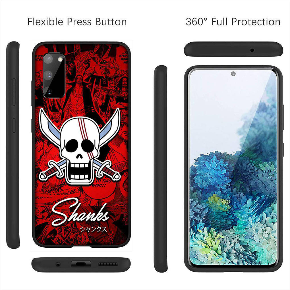 for iPhone 16 15 Xiaomi Redmi Note 14 13 12 11 Pro Max X 8 16e Samsung Galaxy S25 S24 S23 Moto OPPO Huawei Shanks Red Hair Luffy One Piece Phone Case