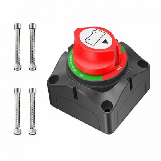 Dual Battery Selector Switch Disconnect for Marine Boat RVs Campers 1-2-Both-Off