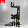 MOC Bricks Road Sign 1X2 1X4 2X2 Traffic Light City Street Crosswalk Railway Toys Educational Building Blocks Dolls Kids Gifts