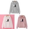 Cozy Girl Hoodie Sweatshirt With Printed Design For Autumn Winter Casual Wear