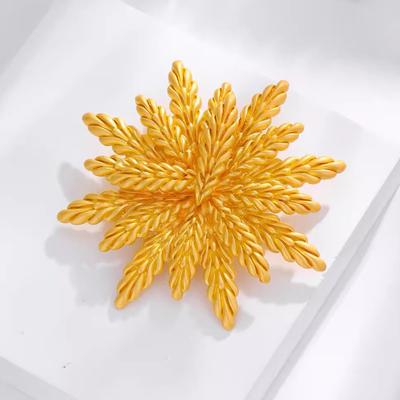 Medieval Gold Wheat Ear Brooch High-End Female Retro Temperament Brooch Light Luxury Niche Design Pin Suit Accessories