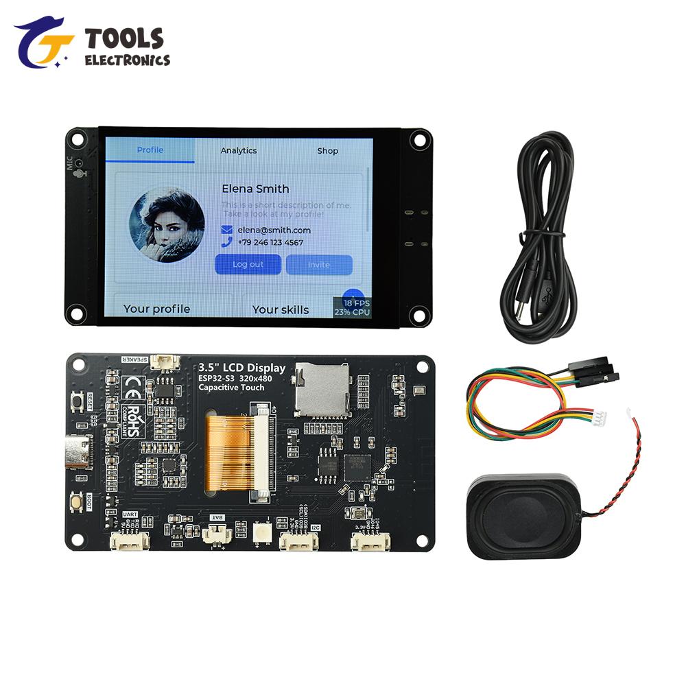 ESP32-S3 WiFi Bluetooth Development Board with 3.5 Inch IPS Touch Screen 320*480 RGB565 AI Chat Robot Type-C Interface