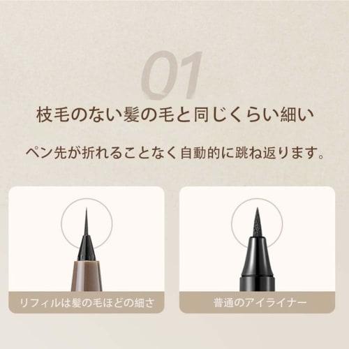 GECOMO Genuine Waterproof and Sweatproof Eyeliner, Extra Fine, Long Lasting, Easy to Color, Korean Makeup, Smudge Resistant, Extra Fine Eyeliner, 0.00
