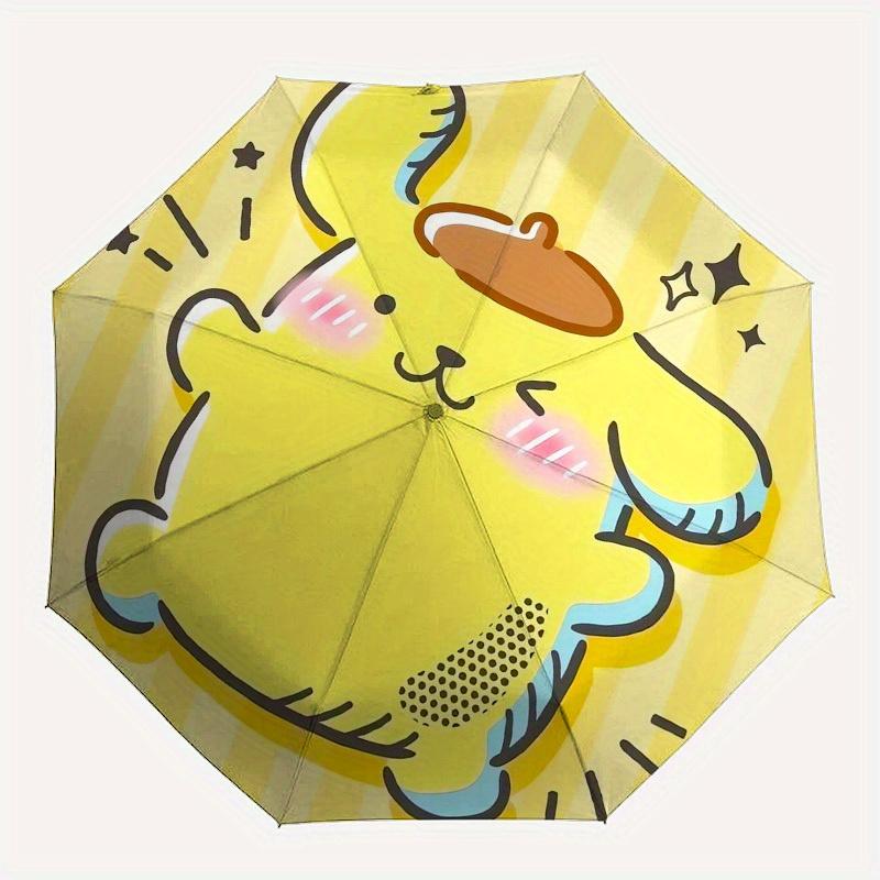 1pc Cute Yellow Cat with BeretUmbrella with Plastic Handle,Suitable for All Seasons Home Travel Outdoor UmbrellaSanlio143