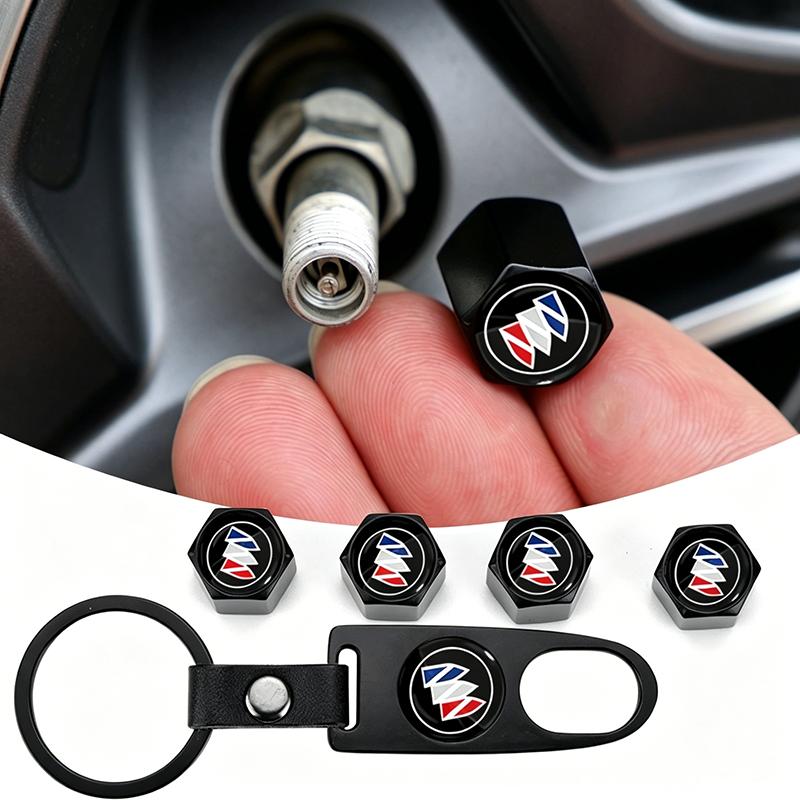 5 Stück/Set Auto Schlüsselanhänger Reifenventilkappe Auto Styling Zubehör Für Buick Regal Lacrosse Avenir Envision Angkola Electra Anthem Cascada Avista Riviera