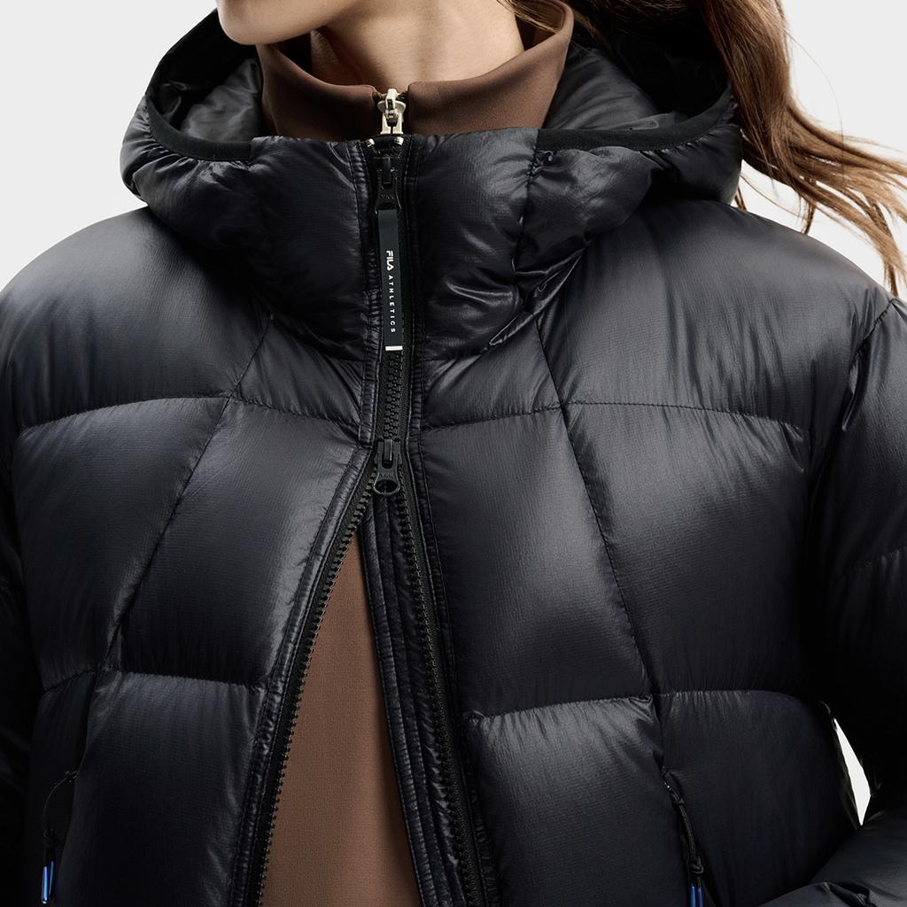 FILA Fitness Minimalist Personality Trendy Fashion Sports Casual Comfortable Versatile Warm Goose Down Jacket Women outerwear Deep-Black A11W541916FBK