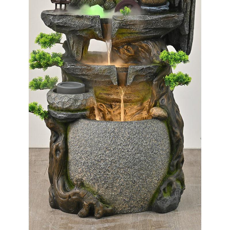 Floor-Standing Rockery Water Fountain: Feng Shui Wealth Attraction for Living Rooms and Offices