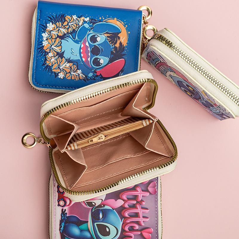 Stylish Stitch Zipper Coin Purse and Card Holder Clutch