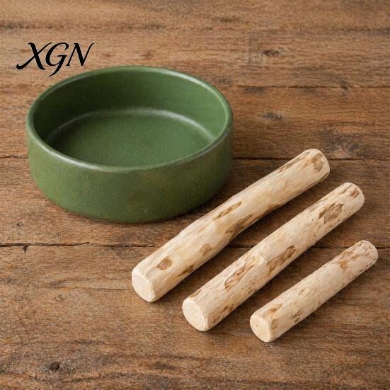 Interaktives Hundespielzeug für drinnen Kaffeoholz Kauspielzeug, Holz Welpen Zahnen Natürlicher Angstlindernder Stick, Zahngesundheit Spielzeug Klein Mittel
