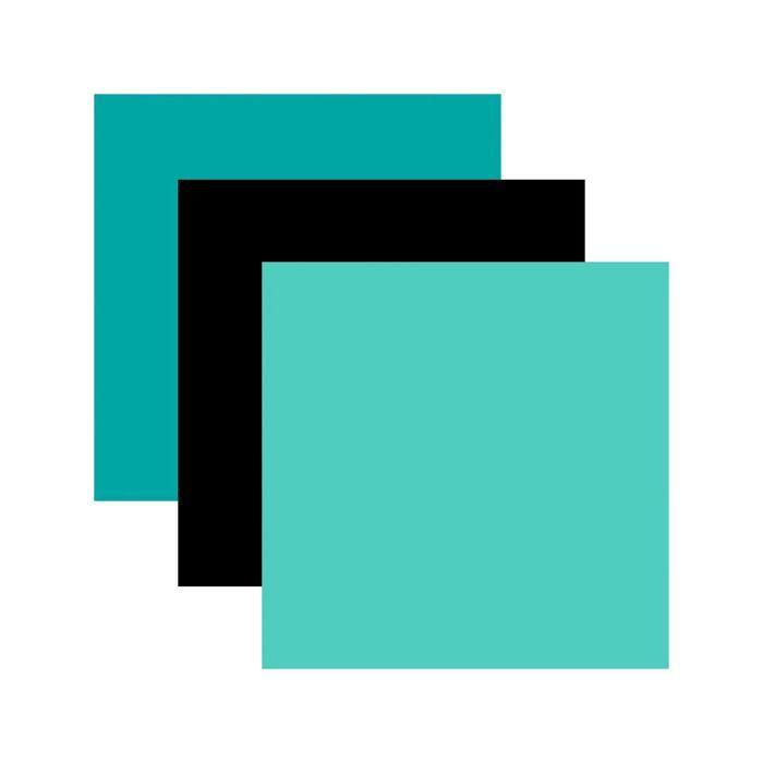 3 vinyles permanents 91 x 33 cm - menthe, noir, aqua