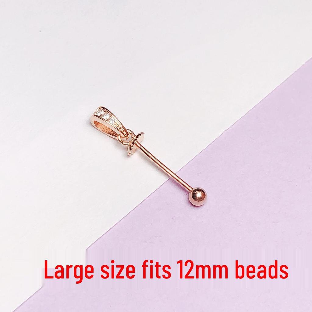 Sterling Silver Pearl & Amber Beads Holder with Free Shipping