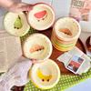 Cute Painted Ceramic Bowls for Daily Use Fun Food Designs Ideal for Dessert and Snack Home Kitchen Tableware