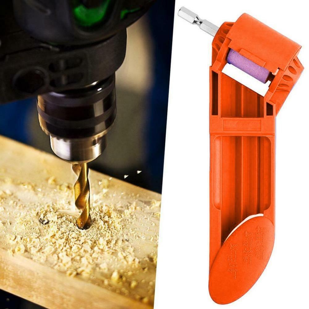 1Set Portable 2.0-12.5mm Drill Bit Sharpener Twist Drill Bit Sharpening Machine Corundum Grinding Wheel Tools