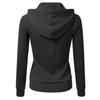 Lässiger Sport-Cardigan-Kapuzenpullover mit Reißverschluss für Damen