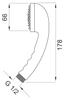Milo 1-Function Shower Head, Chrome