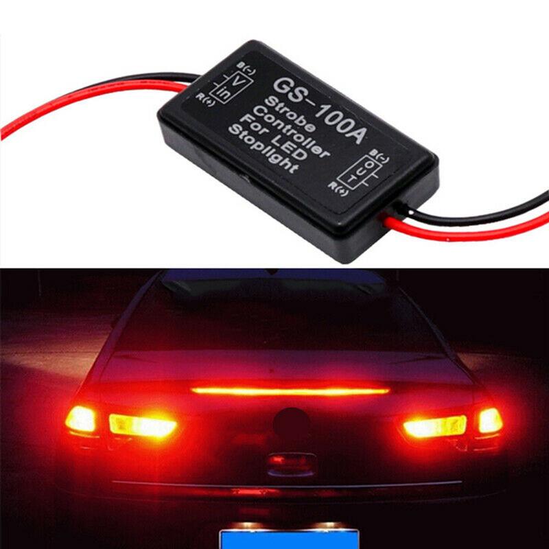 Enhance Rear End Collision Prevention with GS100A Car LED Brake Stop Light Lamp Strobe Flash Module Controller