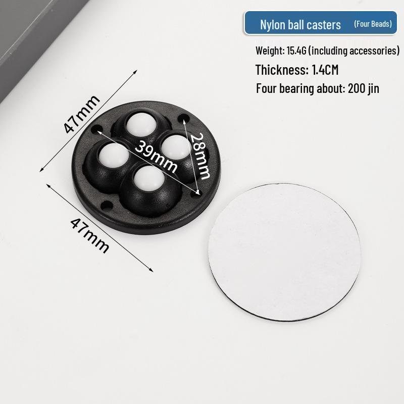 Cicha Samoprzylepna Podstawa Mobilna: Uniwersalne kółko bez wiercenia z pogrubionym łożyskiem kulkowym do użytku domowego
