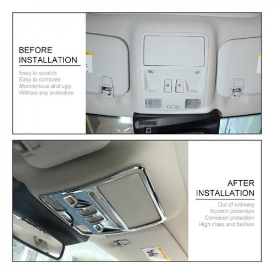 Chrome Front Reading Light Frame Trim Cover Decor for Ford Bronco Sport 21+
