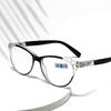 New Retro Cat Eye Anti-blue Light Reading Glasses For Women Fashion Spring Legs High Definition Reading Reading Glasses 602