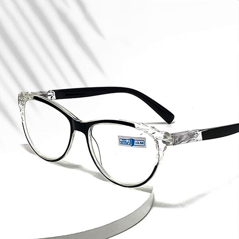 New Retro Cat Eye Anti-blue Light Reading Glasses For Women Fashion Spring Legs High Definition Reading Reading Glasses 602