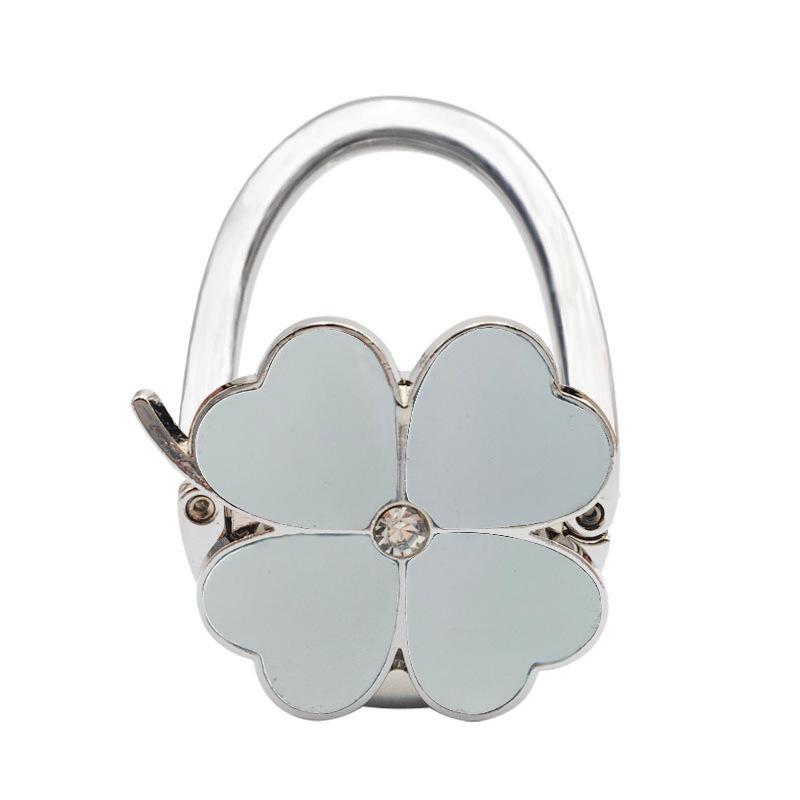 Four-Leaf Clover Enamel Handbag Hook - Zinc Alloy Hanger