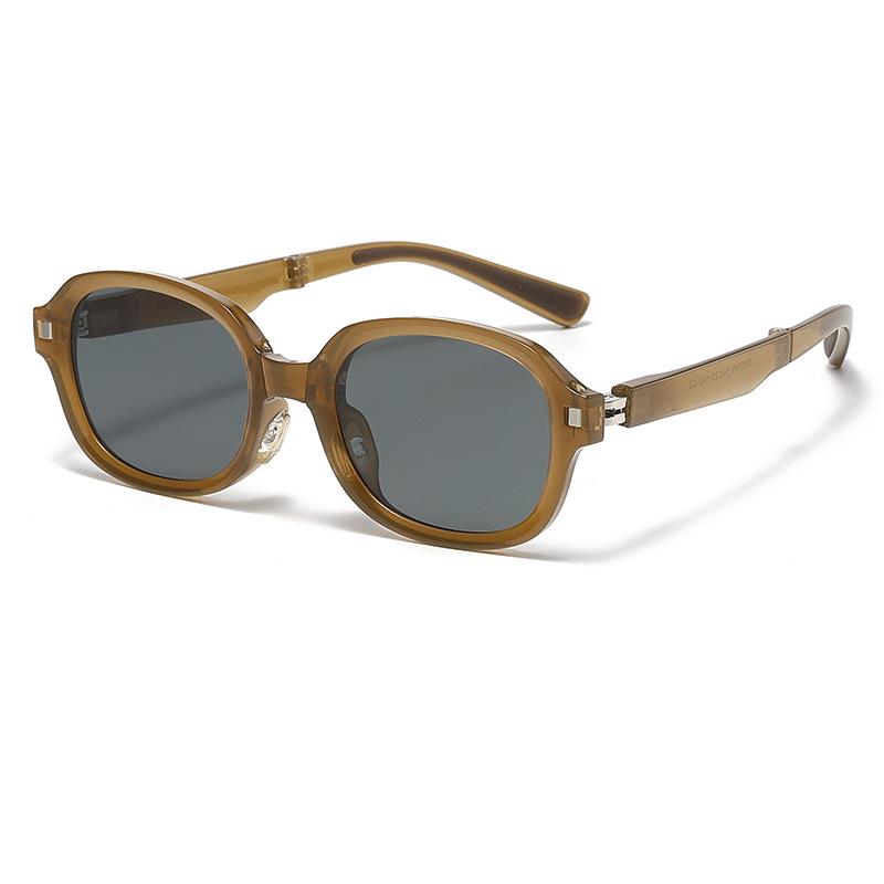 

New Small Frame Folding Sunglasses Women Uv Proof High Grade Air Cushion Nose Pad Nylon Sunglasses