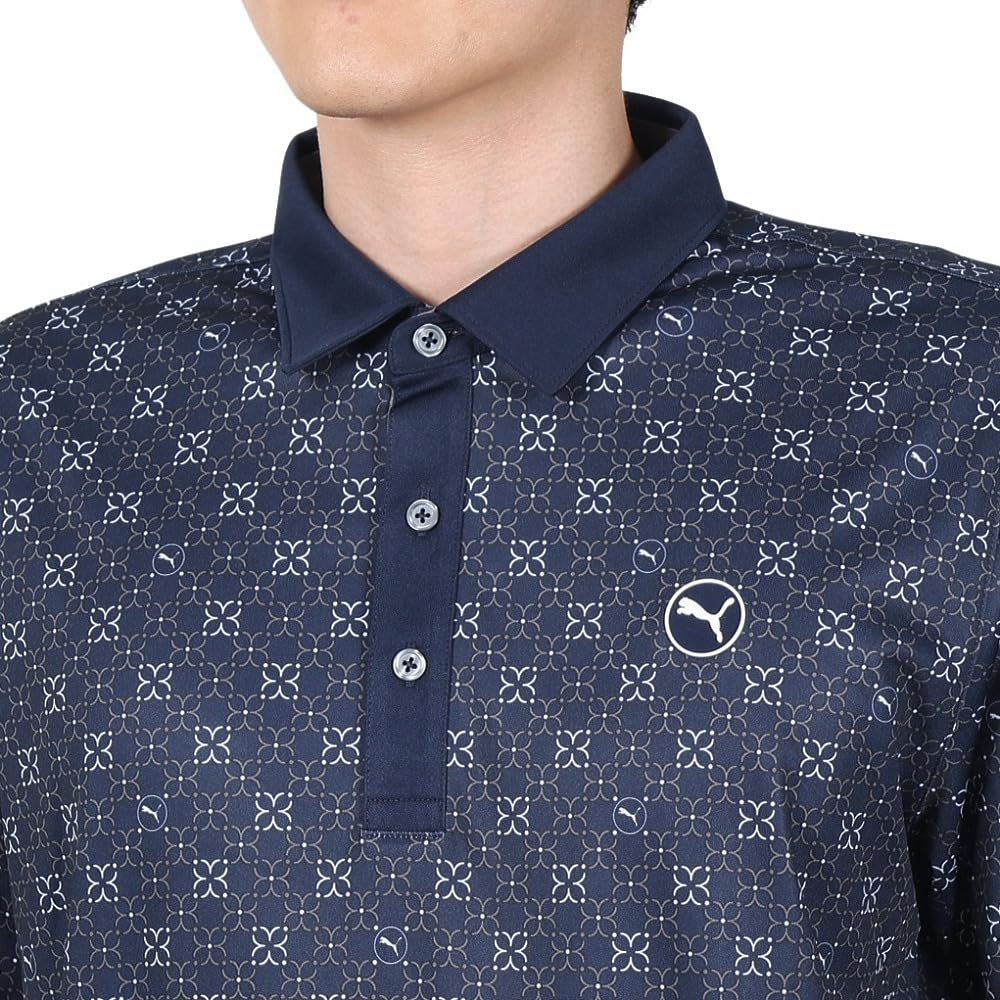 Golf Shirt GOLF Pure Monogram Deep Sky [PUMA] Polo/626275 Men's Navy/Slate