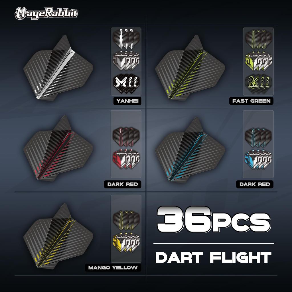 MageRabbit Darts Accessory Kit: PC Shafts, Flights, Flight Savers, Sharpener, and O-Rings