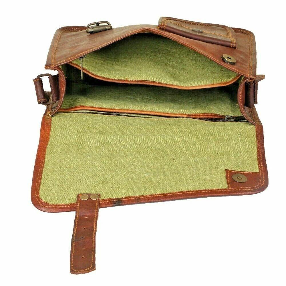 Men's S TO L Vintage Leather Satchel Messenger Man Laptop Briefcase Bag Shoulder